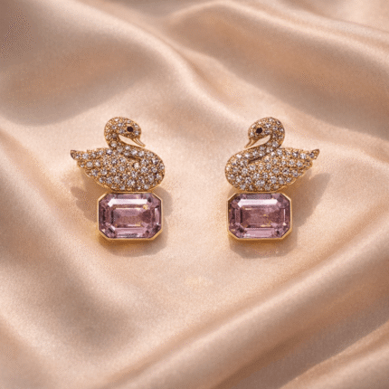 Swan Grace Blush Crystal Earrings