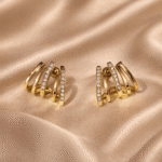 Multi Layer Crystal Ear Cuff