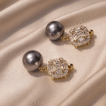 Nocturne Royale Pearl Drop Earrings - Image 2