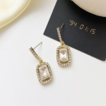 Elara Halo Drop Earrings - Image 5