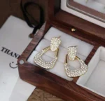 Crystal Teardrop Drop Earrings - Image 3