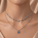 The Azure Butterfly Layered Necklace - Image 4