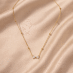 Sparkling Crystal Bow Satellite Chain Necklace