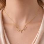 Leaf Blossom Pendant Necklace - Image 4