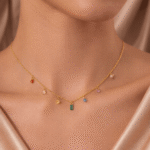 Rainbow Charm Drop Necklace - Image 2