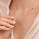 Rainbow Charm Drop Necklace - Image 3