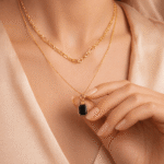 The Noir Emerald-Cut Layered Pendant Necklace