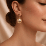 Golden Lustre Pearl Drop Earrings - Image 3