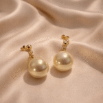Golden Lustre Pearl Drop Earrings