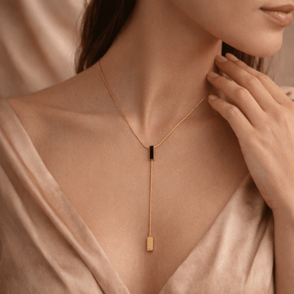 Minimalist Geometric Bar Lariat Y-Necklace