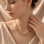Rainbow Prism Beaded Chain Charm Necklace - Image 3