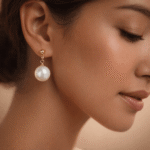 Luminous Ivory Pearl Link Drop Earrings - Image 4
