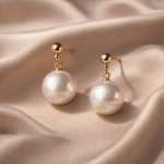 Luminous Ivory Pearl Link Drop Earrings