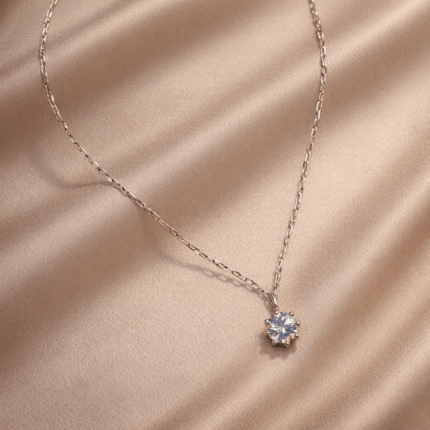 Brilliant Solitaire Zircon Pendant Necklace